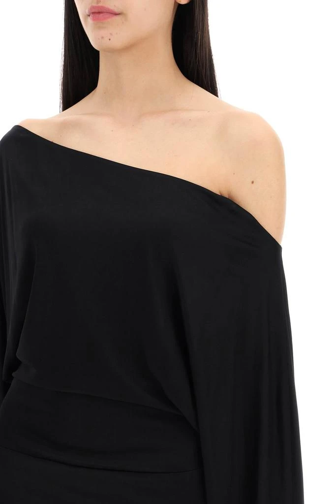 khaite off shoulder dress KHAITE - Rebecca off-the-shoulder stretch-knit maxi dress