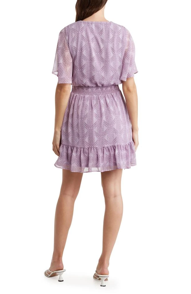 Laundry by Shelli Segal Flutter Sleeve Minidress 2