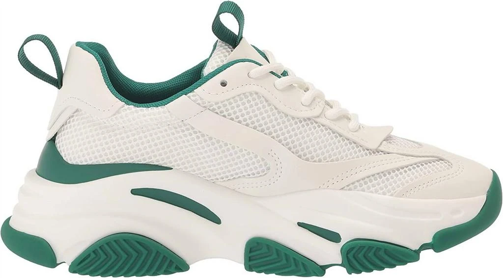 Steve Madden Women's Possession Sneaker In White/emerald 2