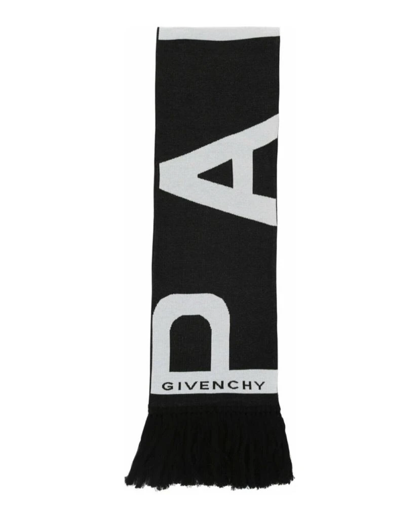Givenchy Logo Fringe Football Scarf 1