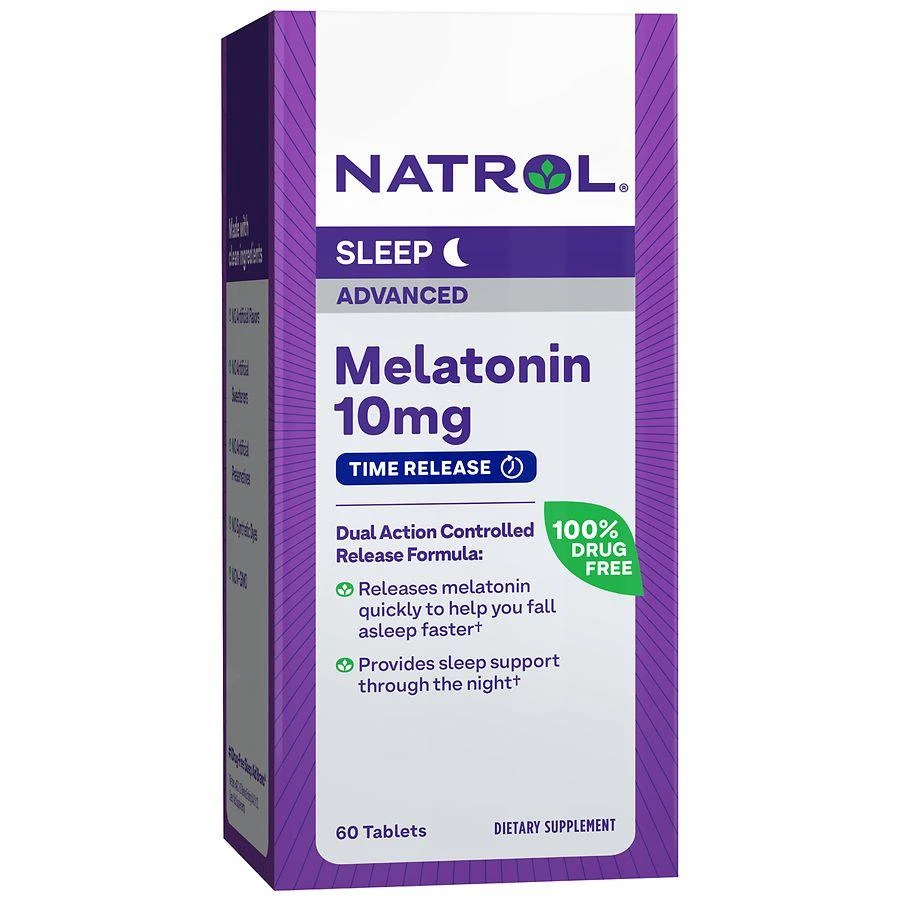 Natrol Advanced Sleep Melatonin 10 mg Dietary Supplement Tablets 1