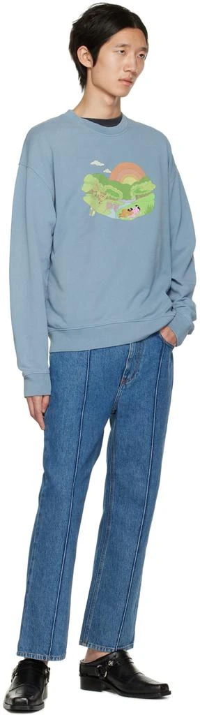 Carne Bollente SSENSE Exclusive Blue Valley Of Love Sweatshirt 4