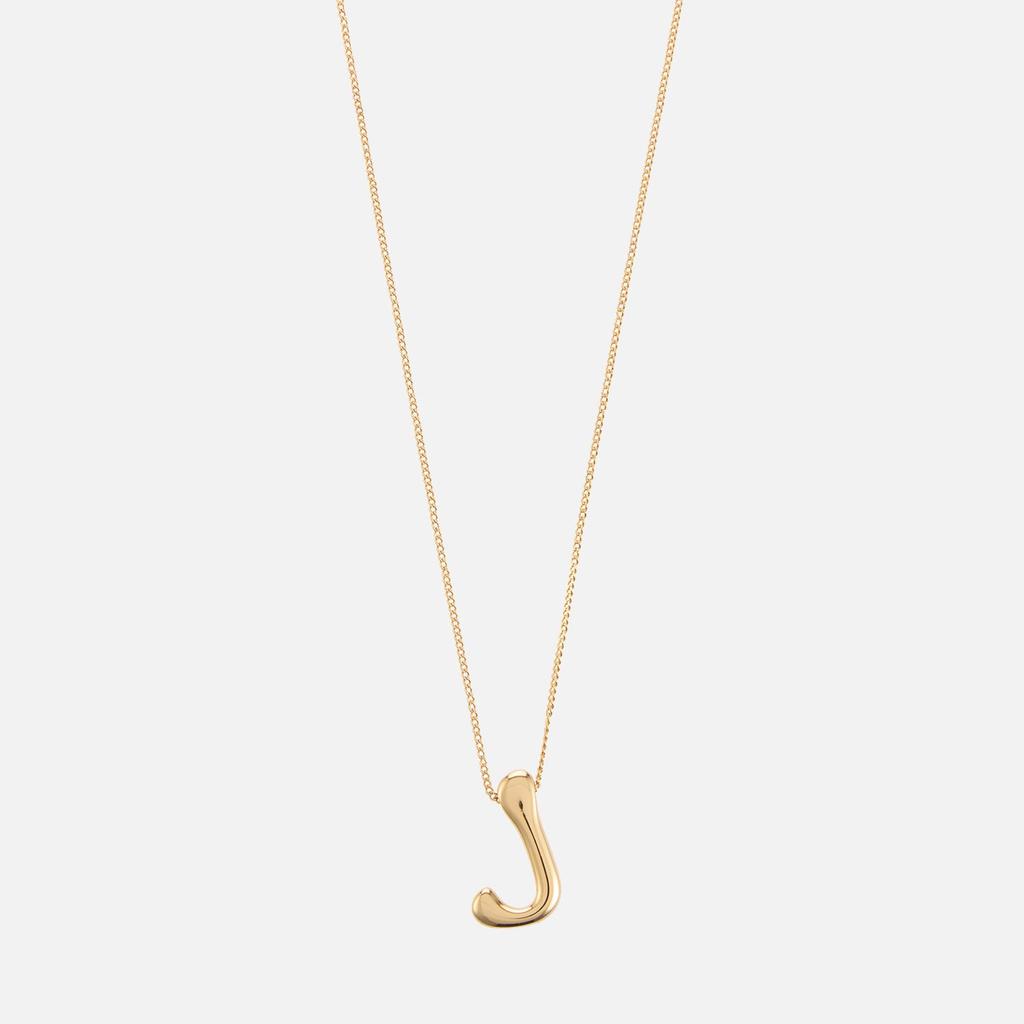 ASTRID & MIYU Astrid & Miyu Initial Bold 18K Gold-Plated Necklace