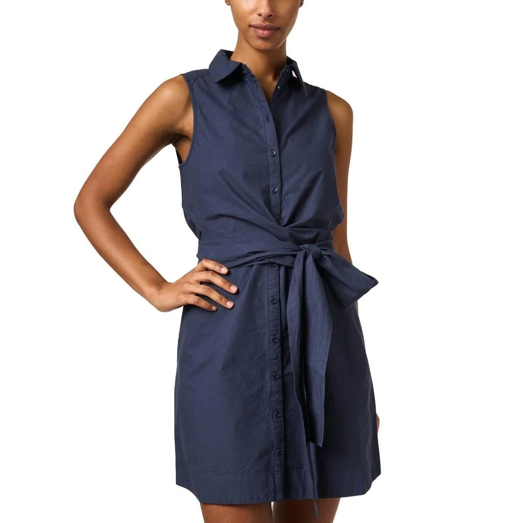 Apiece Apart Cotton Shirt Dress In Navy 1