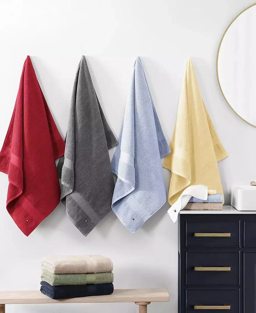 Tommy Hilfiger Modern American Solid Cotton Bath Towel, 30" x 54" 14