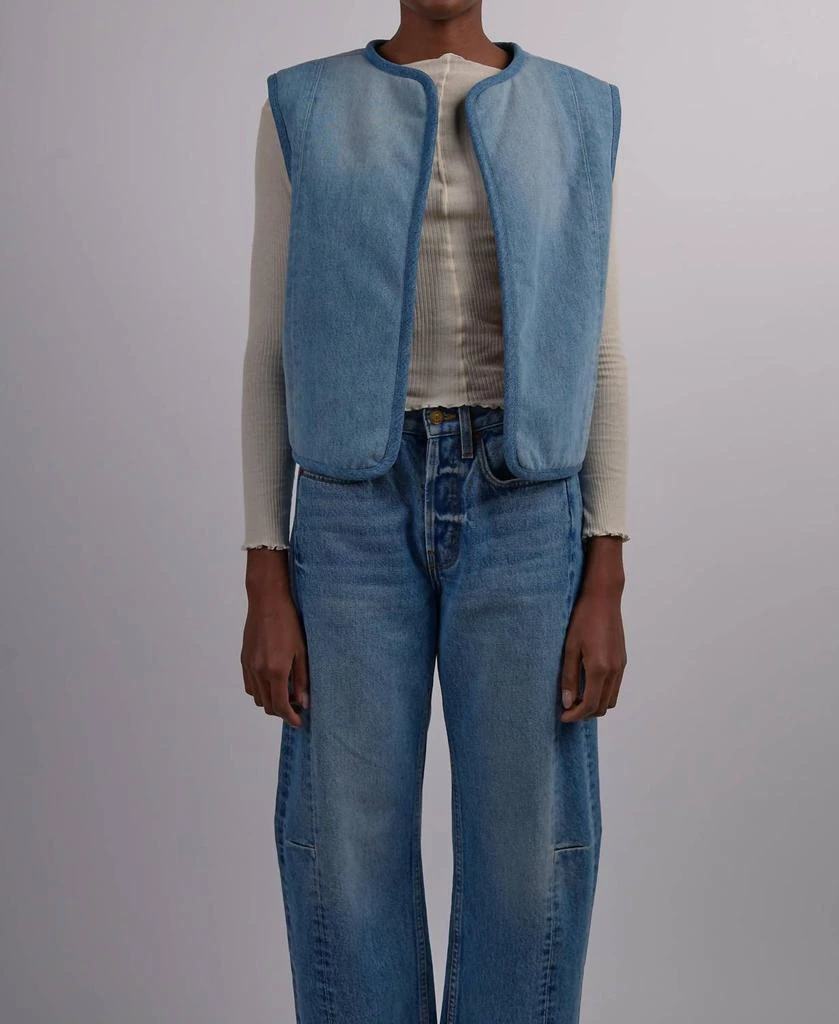 B Sides B Sides - Reversible Reworked Vintage Denim And Sherpa Vest 5