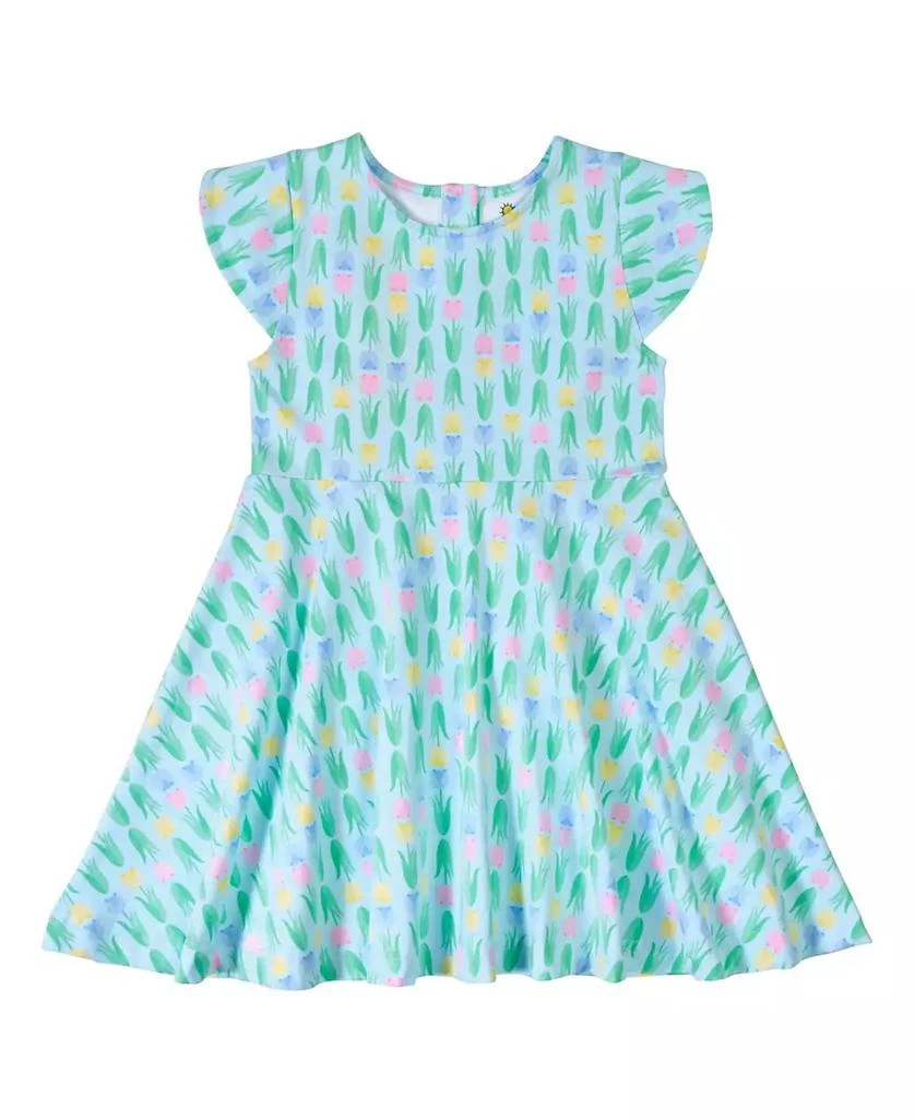 Florence Eiseman Little Girls Printed Knit Tulip Twirl Dress