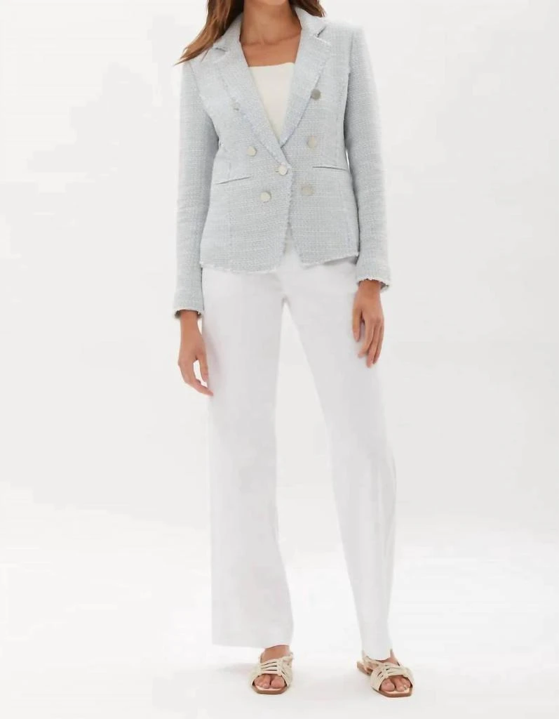 Ecru Ecru - Plaid Fitted Blazer 3