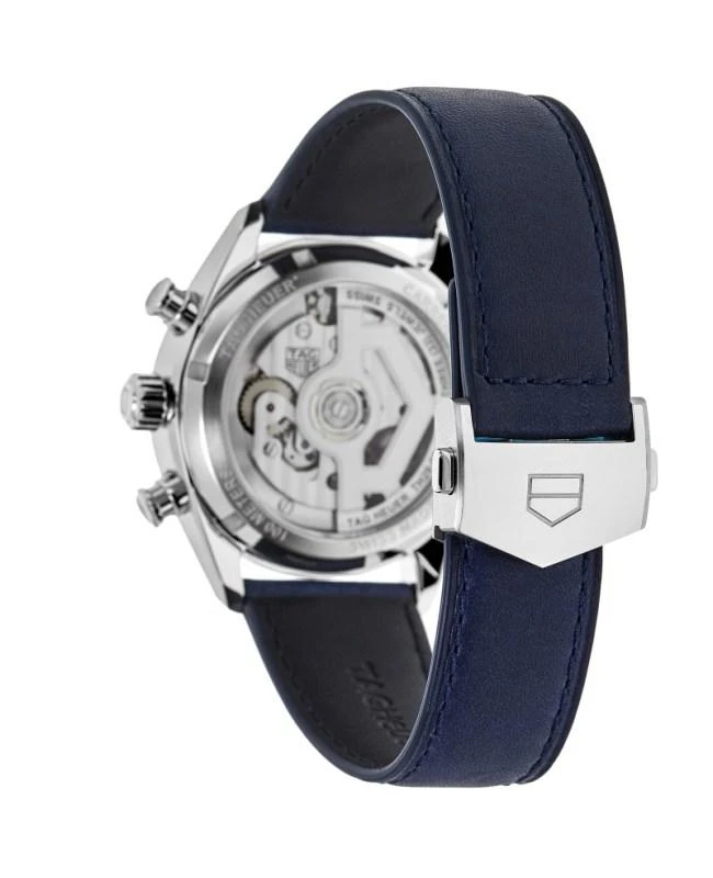 TAG Heuer Tag Heuer Carrera Chronograph 39mm Automatic Blue Dial Leather Strap Men's Watch CBS2212.FC6535 4