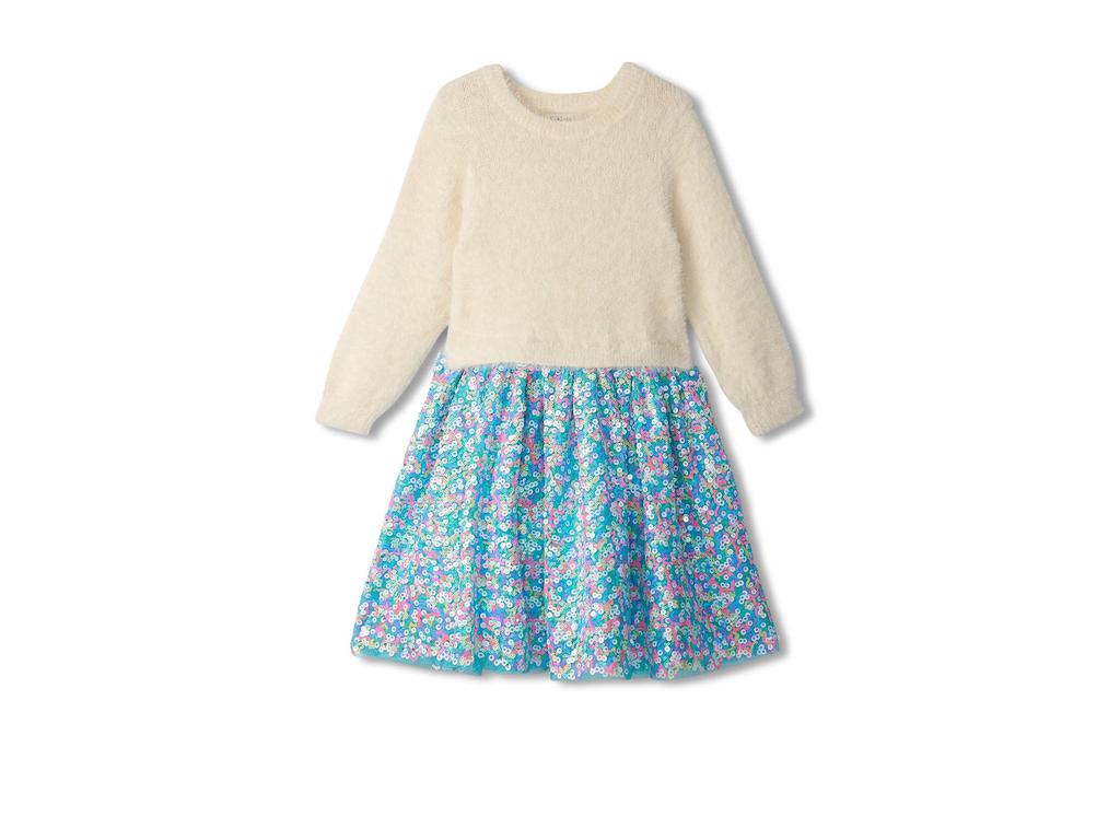 Hatley Cami Lace Fuzzy Mixed Sequin Skirt Dress (Toddler/Little Kid/Big Kid)