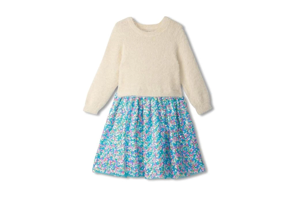 Hatley Cami Lace Fuzzy Mixed Sequin Skirt Dress (Toddler/Little Kid/Big Kid) 1