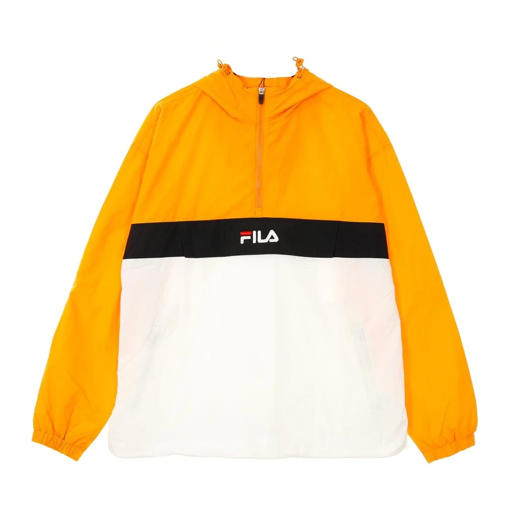 Fila Men's Pull-On Windbreaker Elmo Woven Anorak Flame Orange/bright White/black 1