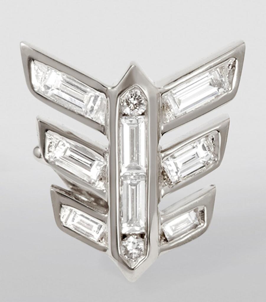 Annoushka White Gold and Diamond Flight Stud Earrings