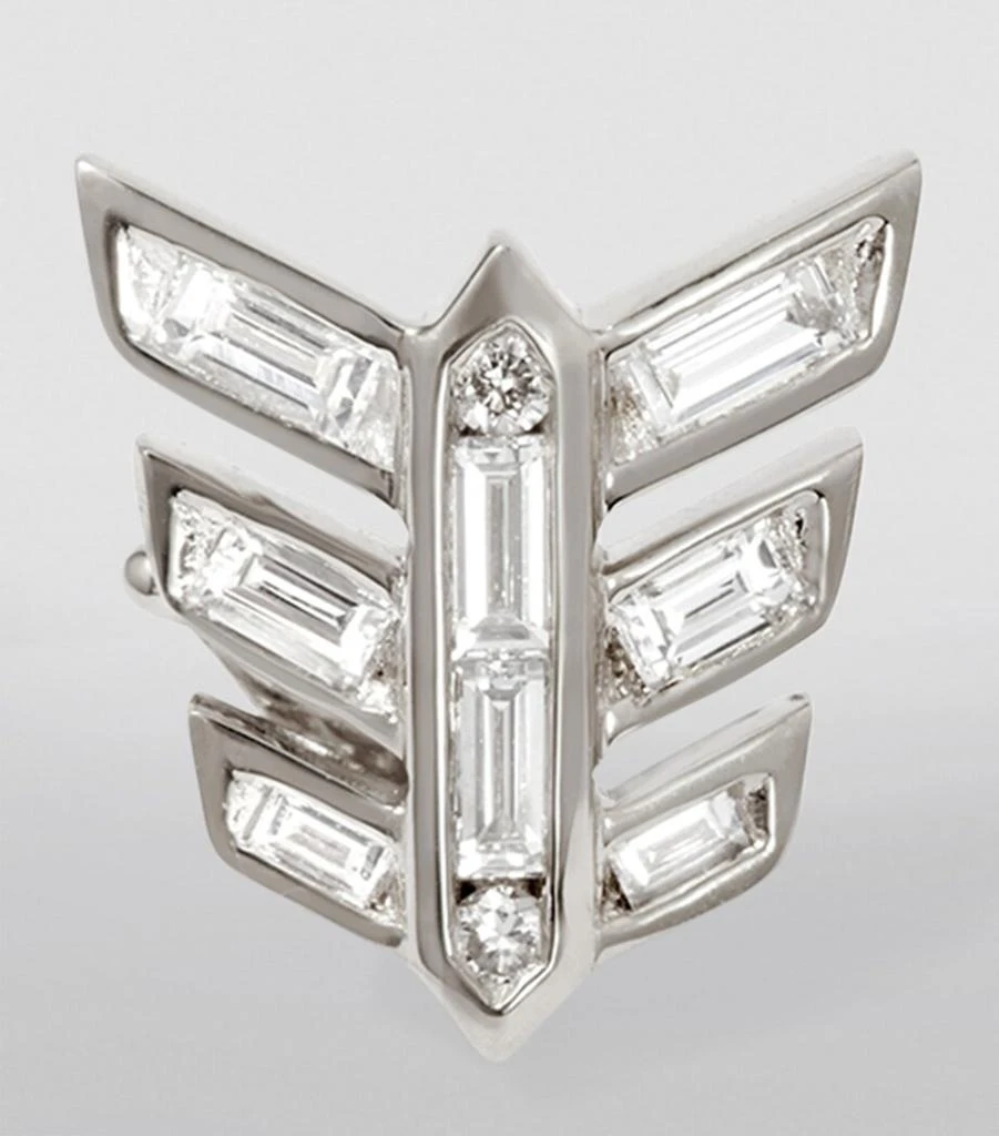 Annoushka White Gold and Diamond Flight Stud Earrings 2