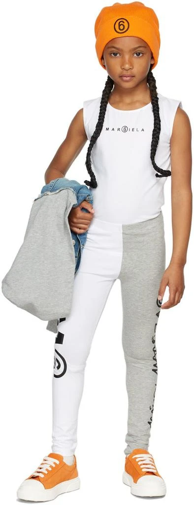 MAISON MARGIELA Kids White Logo Bodysuit 1