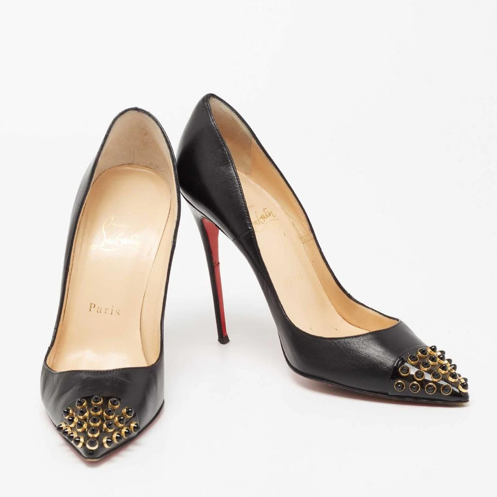Christian Louboutin Christian Louboutin Black Leather Cabo Pumps Size 37.5 4