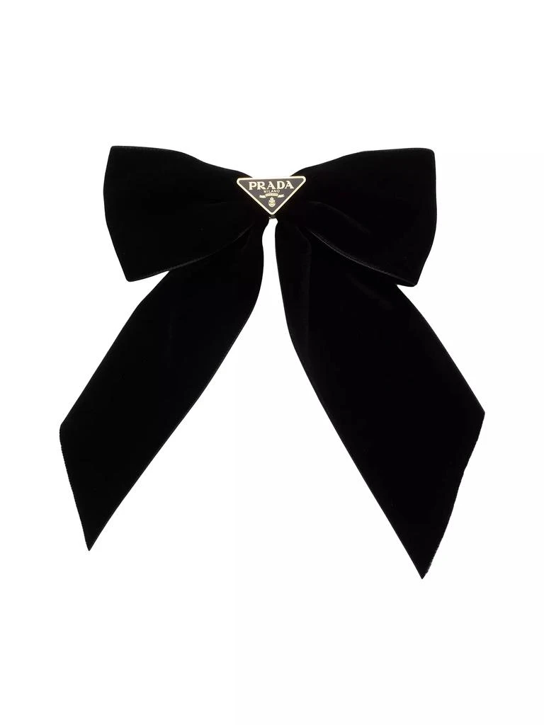 Prada Velvet Bow Hair Clip 1
