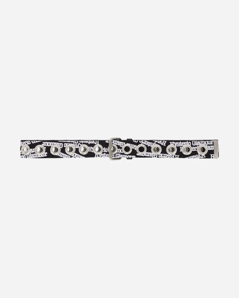 Hysteric Glamour Type Logo Eyelet Tape Belt Black 2