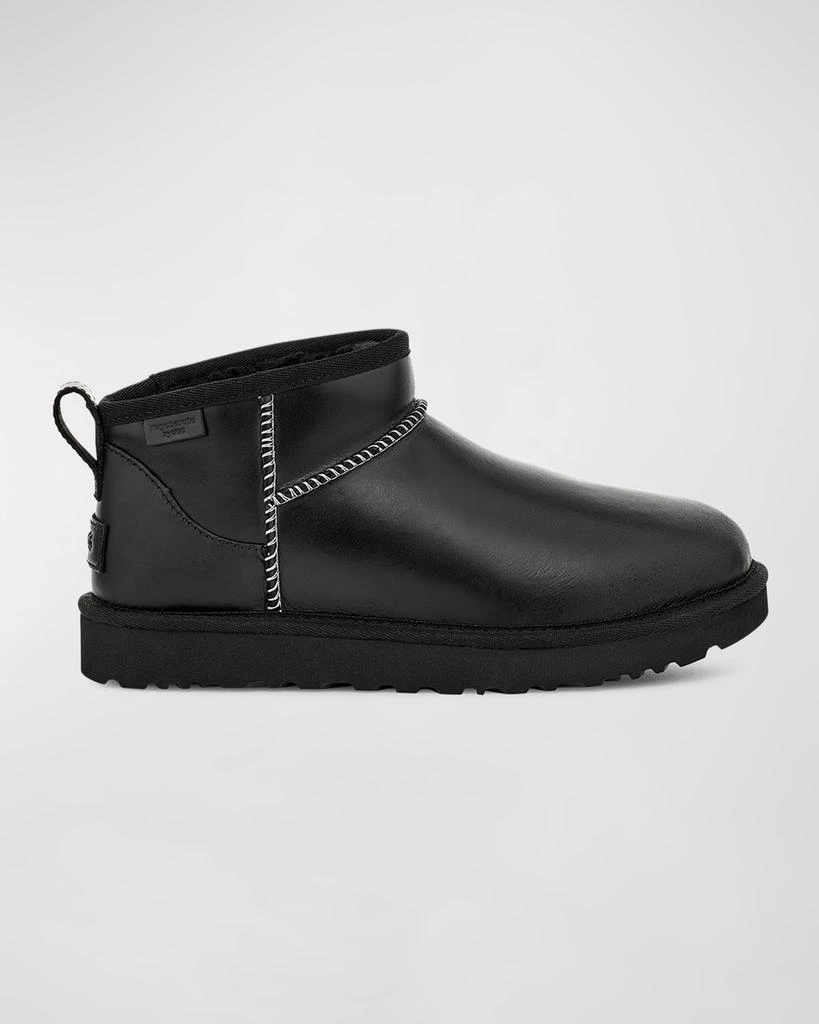 UGG Classic Ultra Mini Leather Cozy Ankle Boots 1
