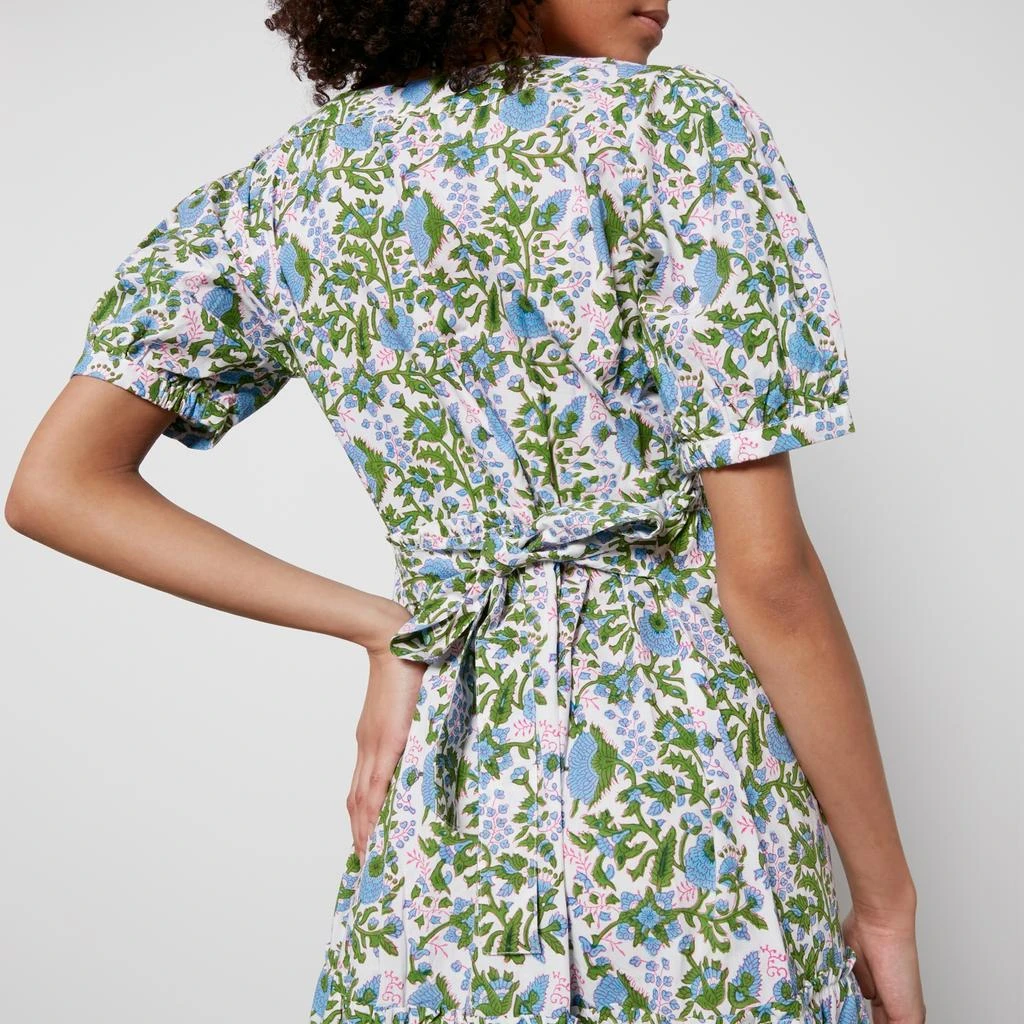 SZ Blockprints Divya Floral-Print Cotton-Poplin Dress 4