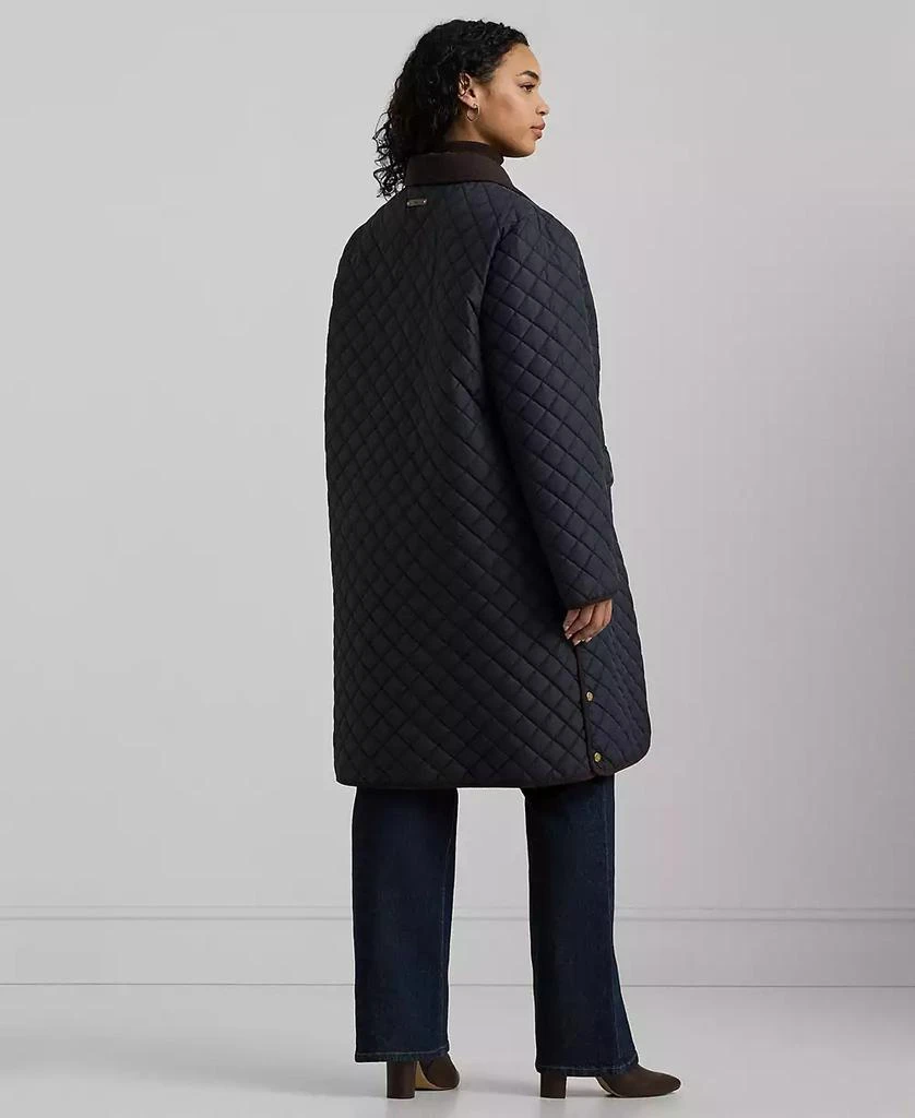 Ralph Lauren Plus Size Collared Quilted Coat 2