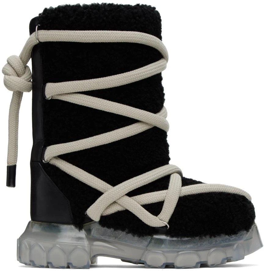 Rick Owens Black Lunar Tractor Boots 1