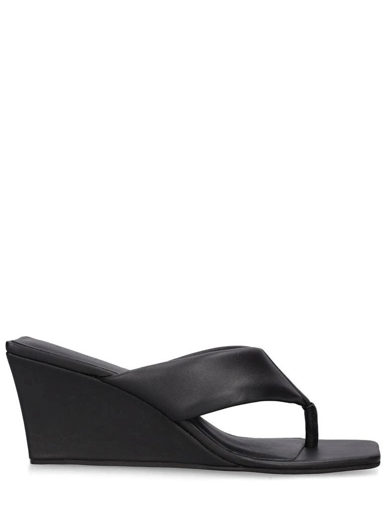 ST.AGNI 80mm Leather Thong Wedges 1