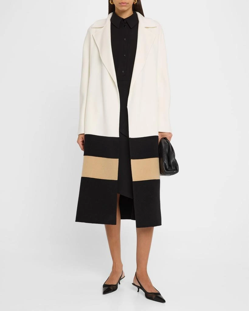 Max Mara Arena Colorblock Wool Wrap Coat 2