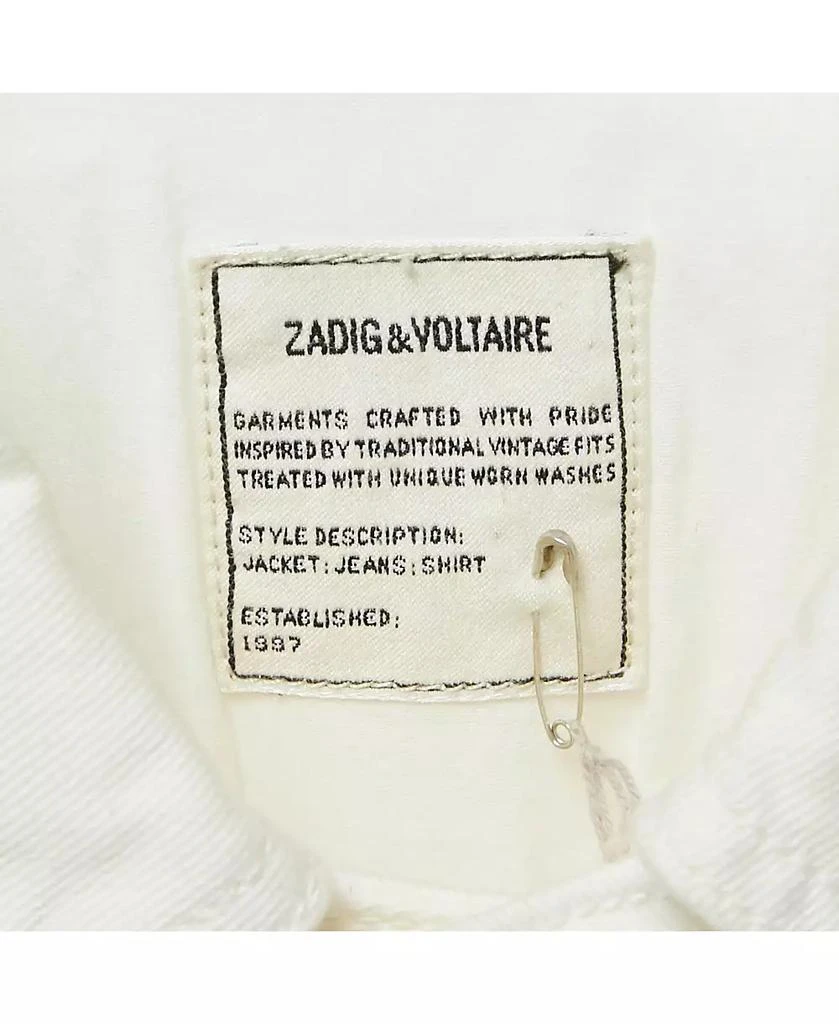 Pre-Owned Zadig 
Voltaire Women
s White Denim Button Front Kimi Jacket 5