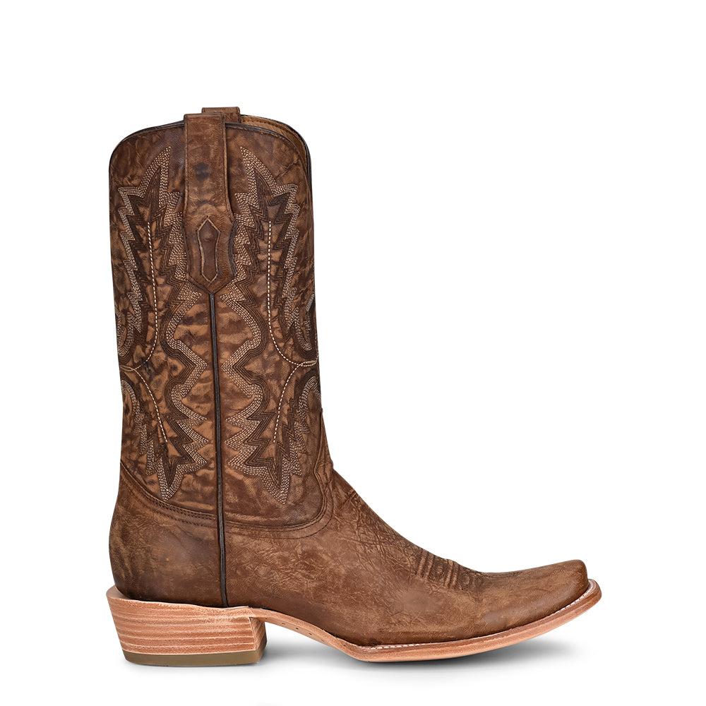 Corral Boots Embroidered Narrow Square Toe Pull On Cowboy Boots