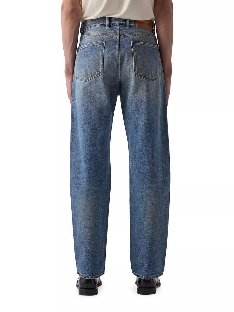 BLK DNM Washed-Denim Mid-Rise Straight-Leg Jeans 3