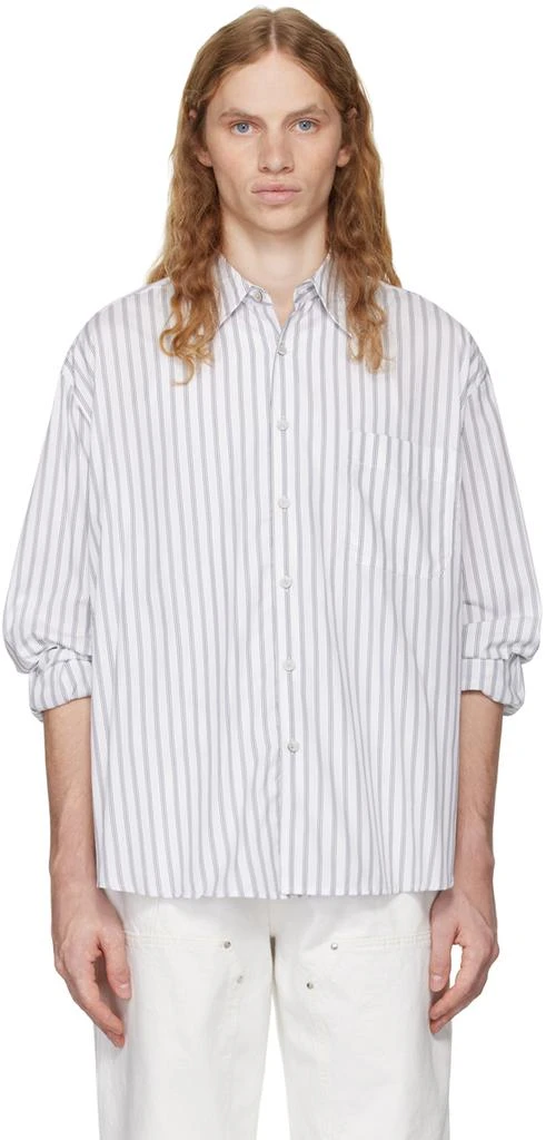 COOR White Multi-Pin Striped Shirt 1