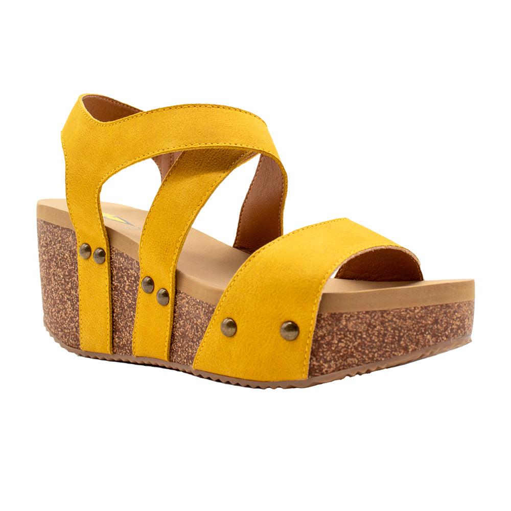 VOLATILE Sunkissed Ankle Strap Wedge Sandals