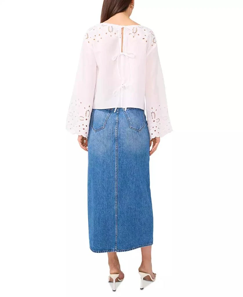 1. State Women's Cotton Eyelet Bell-Sleeve Blouse 4