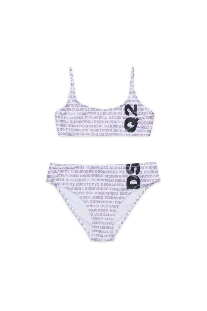 DSQUARED2 Dsquared2 Kids All-Over Logo Patterned Bikini Set