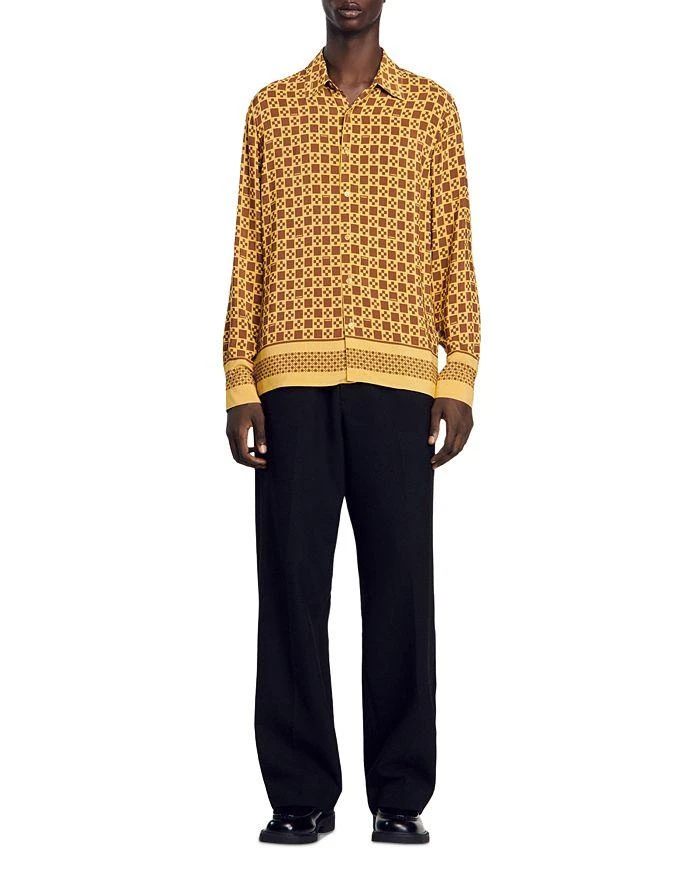 Sandro Cross Relaxed Fit Button Front Shirt 2