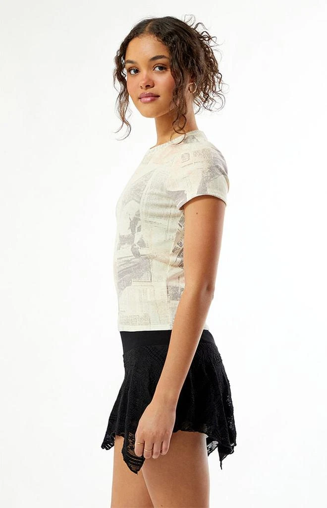 Your Favorite Newspaper Print Skimmer T-Shirt 4