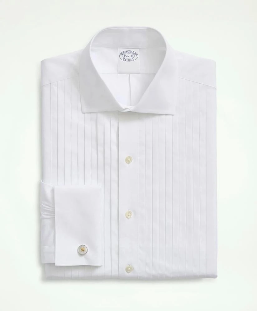Brooks Brothers Stretch Cotton Broadcloth English Collar, 10-Pleat Tuxedo Shirt 1