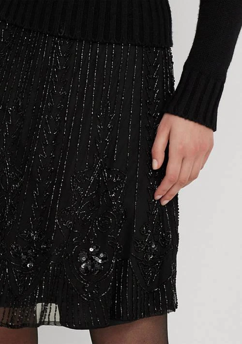 Ralph Lauren Ralph Lauren Petite Beaded Mesh A Line Skirt 3