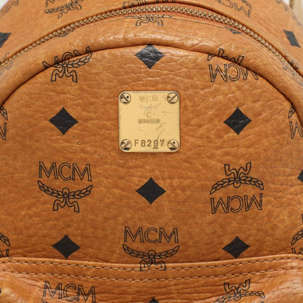 MCM MCM Cognacn Visetos Coated Canvas and Leather Studs Stark Backpack 5