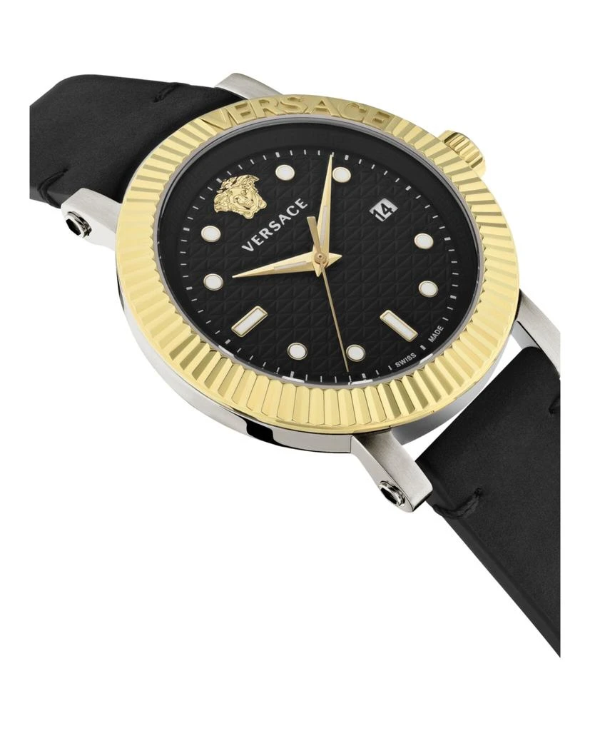 Versace V-Classic Leather Watch 3