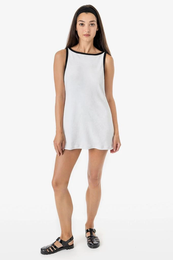 Los Angeles Apparel RLT3629 - Loop Terry Boatneck A-Line Dress 8