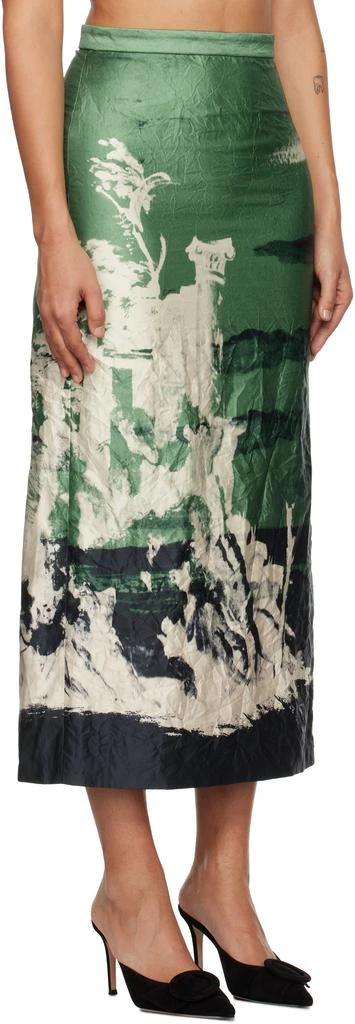 Erdem Green Pencil Midi Skirt 2