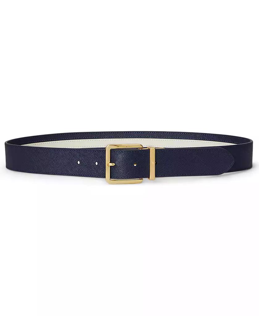Ralph Lauren Women's Two-Tone Reversible Crosshatch Belt