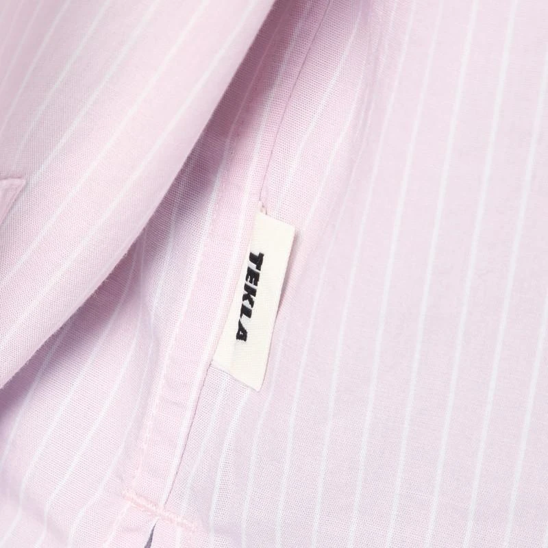 Tekla Pink striped pyjama shirt 4