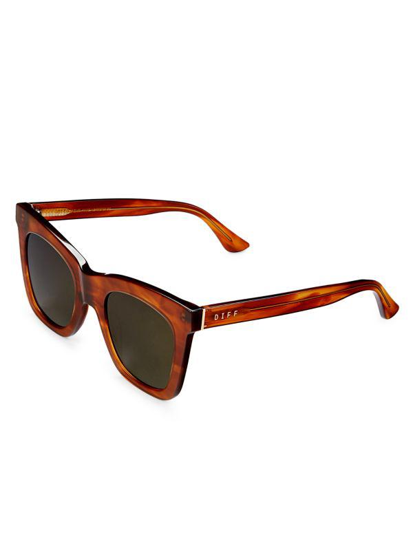 DIFF Eyewear Kaia 50MM Rectangle Sunglasses