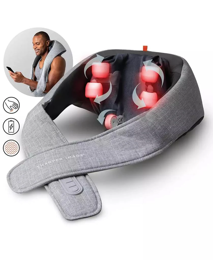 Sharper Image Realtouch Shiatsu Massager, Warming Heat Soothes Sore Muscles, Nodes Feel Like Real Hands, Wireless & Rechargeable 1