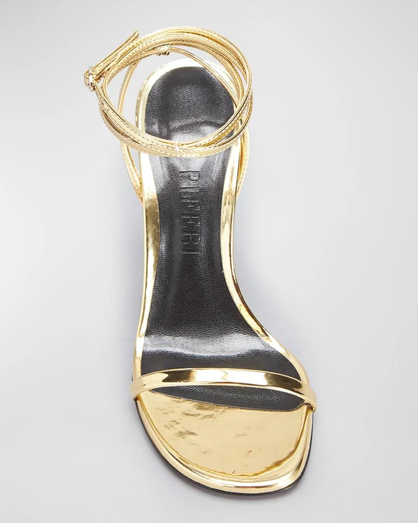 Piferi Fade Vegan Metallic Ankle-Wrap Sandals 4