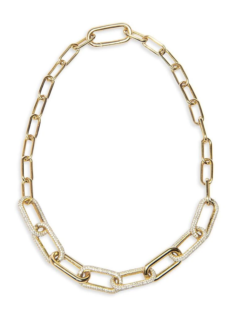 Nickho Rey The Collection Link 14K-Gold Vermeil 
Crystal Collar Necklace