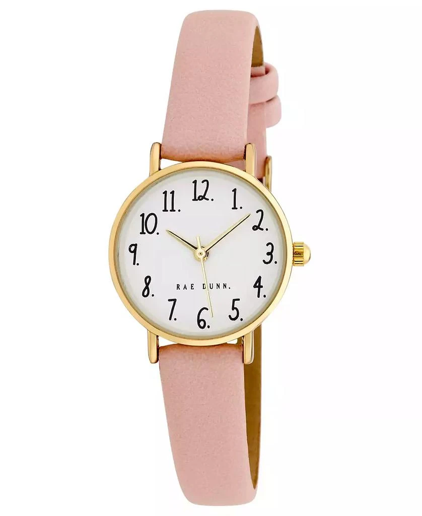 Rae Dunn Women's Megan Pink Polyurethane Strap Watch 1
